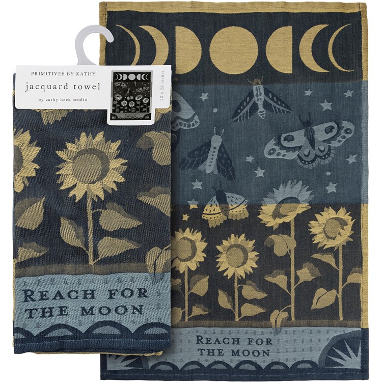 Reach For The Moon Kitchen Towel - Cotton, Linen