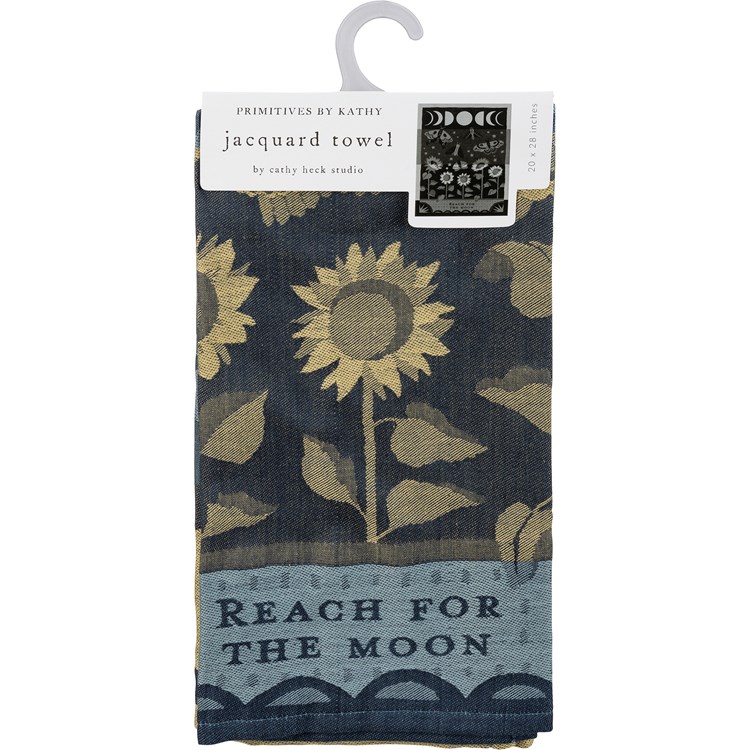 Reach For The Moon Kitchen Towel - Cotton, Linen