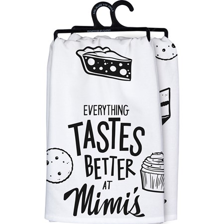Kitchen Towel - Everything Tastes Better At Mimi's - 28" x 28" - Cotton