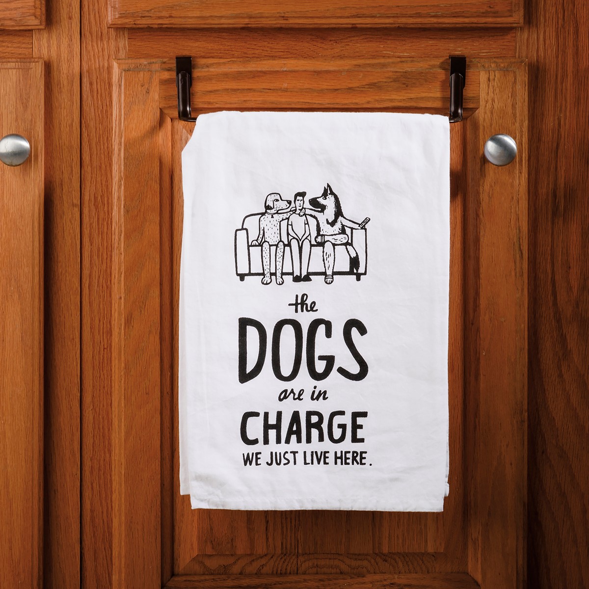 The Dogs Are In Charge Kitchen Towel - Cotton