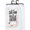 Not Dog Hair It's Rescue Glitter Kitchen Towel - Cotton, Glitter