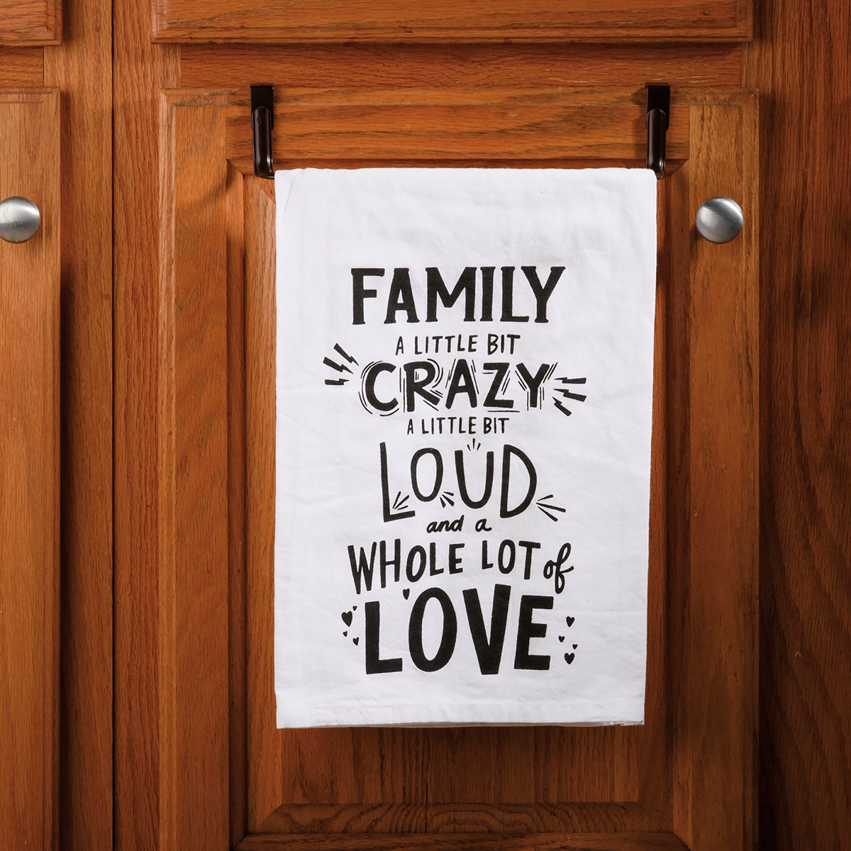 Family Little Bit Crazy Lot Love Kitchen Towel - Cotton