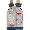 Bottle Sock - Safety First Drink With A Nurse - 3.50" x 11.25", Fits 750mL to 1.5L bottles - Cotton, Nylon, Spandex