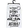 Rhymes With Camping Alcohol Kitchen Towel - Cotton