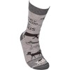Socks - Easily Distracted By Dogs - One Size Fits Most - Cotton, Nylon, Spandex