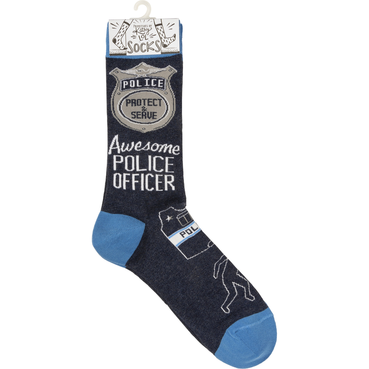 Cop Socks Awesome Police Officer Socks | Primitives By Kathy