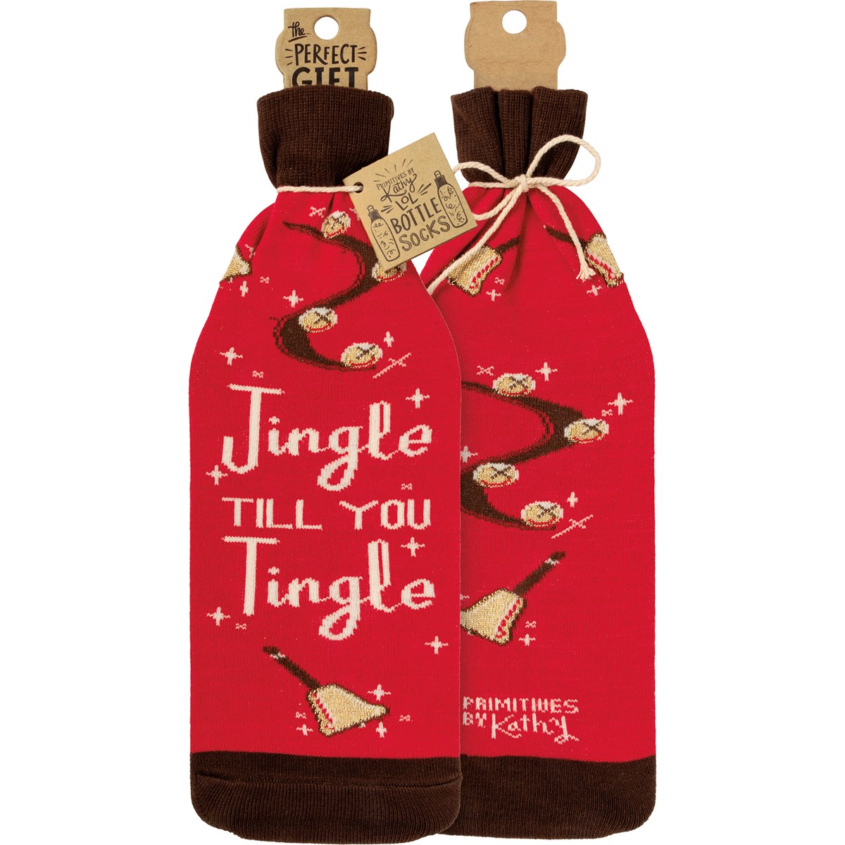 Jingle Till You Tingle Bottle Sock - Cotton, Nylon, Spandex