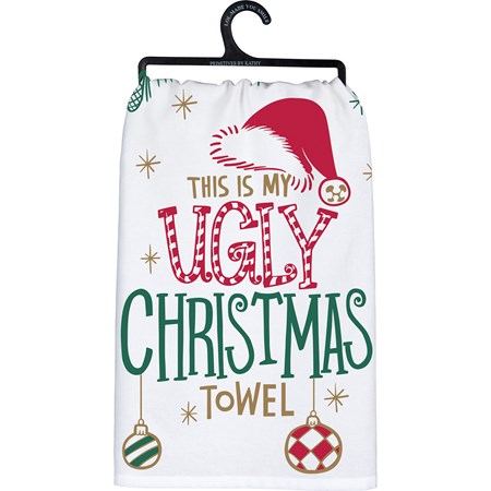 Kitchen Towel - My Ugly Christmas Towel - 28" x 28" - Cotton