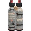 Stay Home Drink Wine & Pet The Dog Bottle Sock - Cotton, Nylon, Spandex