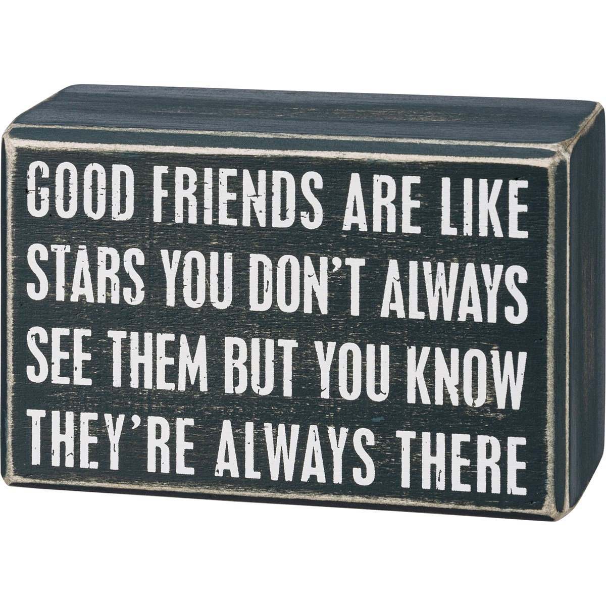 Good Friends Are Like Stars Box Sign And Sock Set - Wood, Cotton, Nylon, Spandex, Ribbon