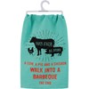 Walk Into A Barbeque The End Kitchen Towel - Cotton