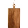 Cutting Board - Walk Into A Barbeque The End - 19.50" x 10" x 0.50" - Wood, Leather