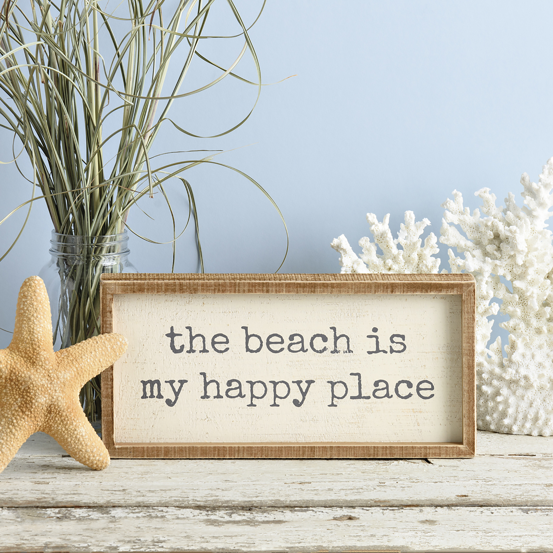 The Beach Is My Happy Place Inset Box Sign | Primitives By Kathy