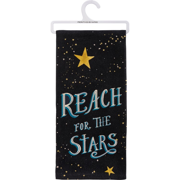 Reach For The Stars Kitchen Towel - Cotton, Linen