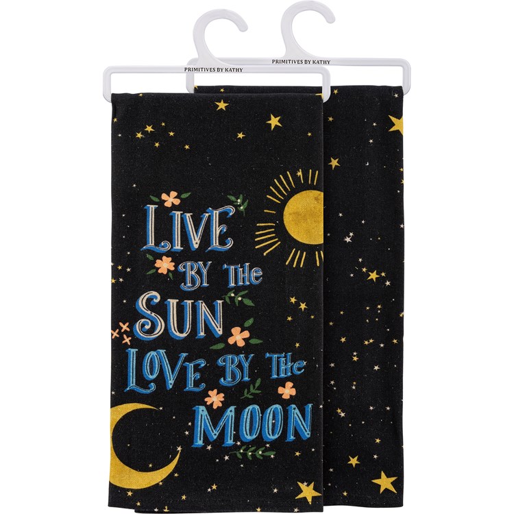 Live By The Sun Love By The Moon Kitchen Towel - Cotton, Linen