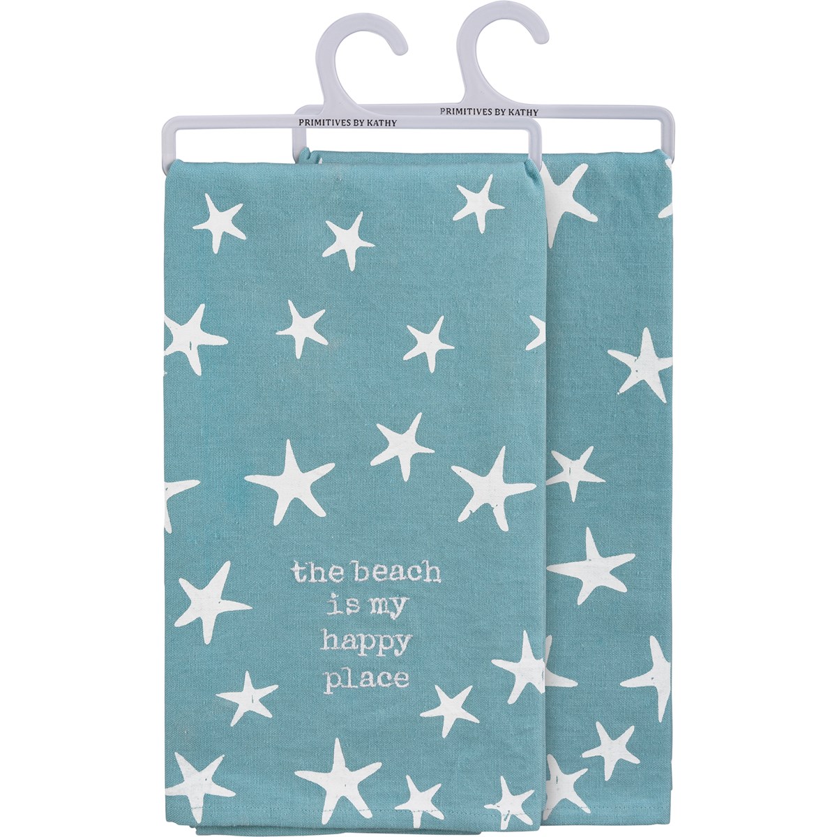 Beach Is My Happy Place Starfish Kitchen Towel - Cotton, Linen