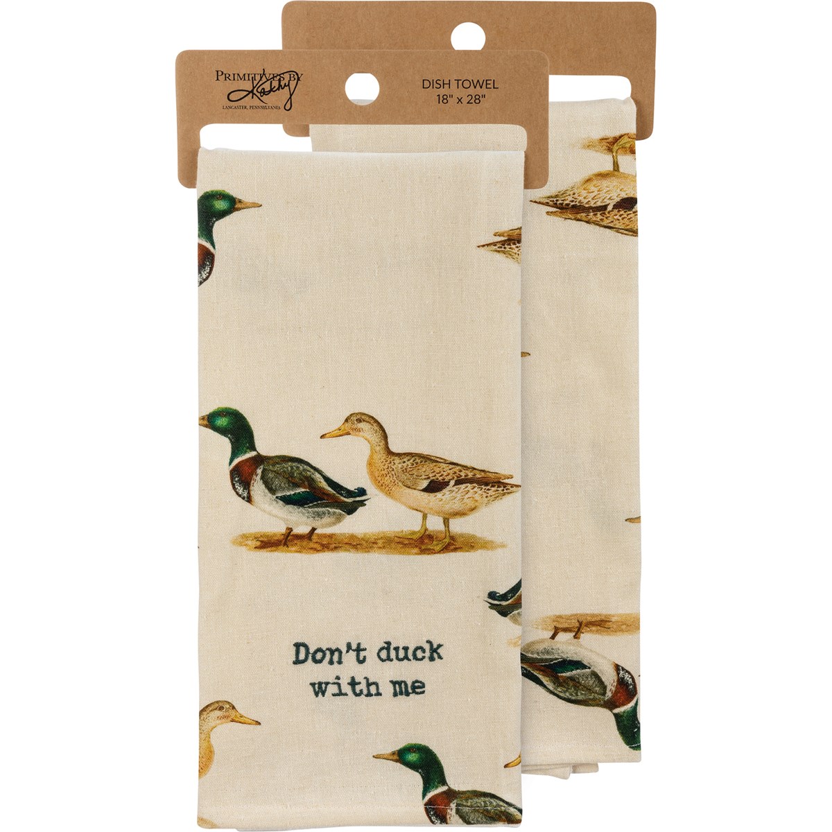 Don't Duck With Me Kitchen Towel - Cotton, Linen
