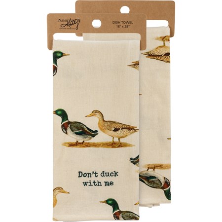 Kitchen Towel - Don't Duck With Me - 18" x 28" - Cotton, Linen