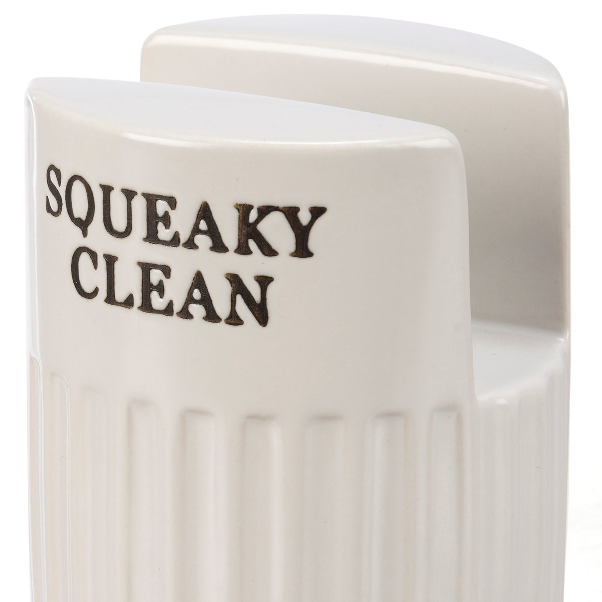 Sponge Holder - Squeaky Clean - 3" Diameter x 3.50" - Stoneware