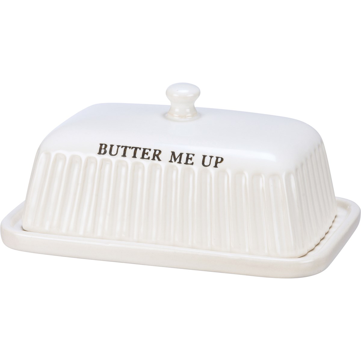 Butter Dish - Butter Me Up - 7" x 3" x 5" - Stoneware