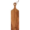 Cutting Board - And Friends Must Be Old To Be Good - 5.75" x 19.50" x 0.50" - Wood, Leather