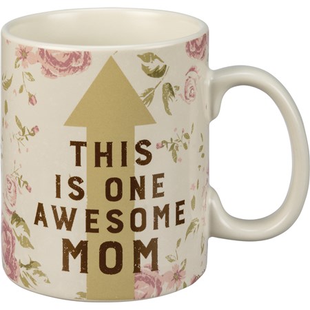 Mug - This Is One Awesome Mom - 20 oz., 5.25" x 3.50" x 4.50" - Stoneware
