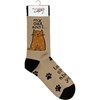 Cat And I Talk About You Socks - Cotton, Nylon, Spandex
