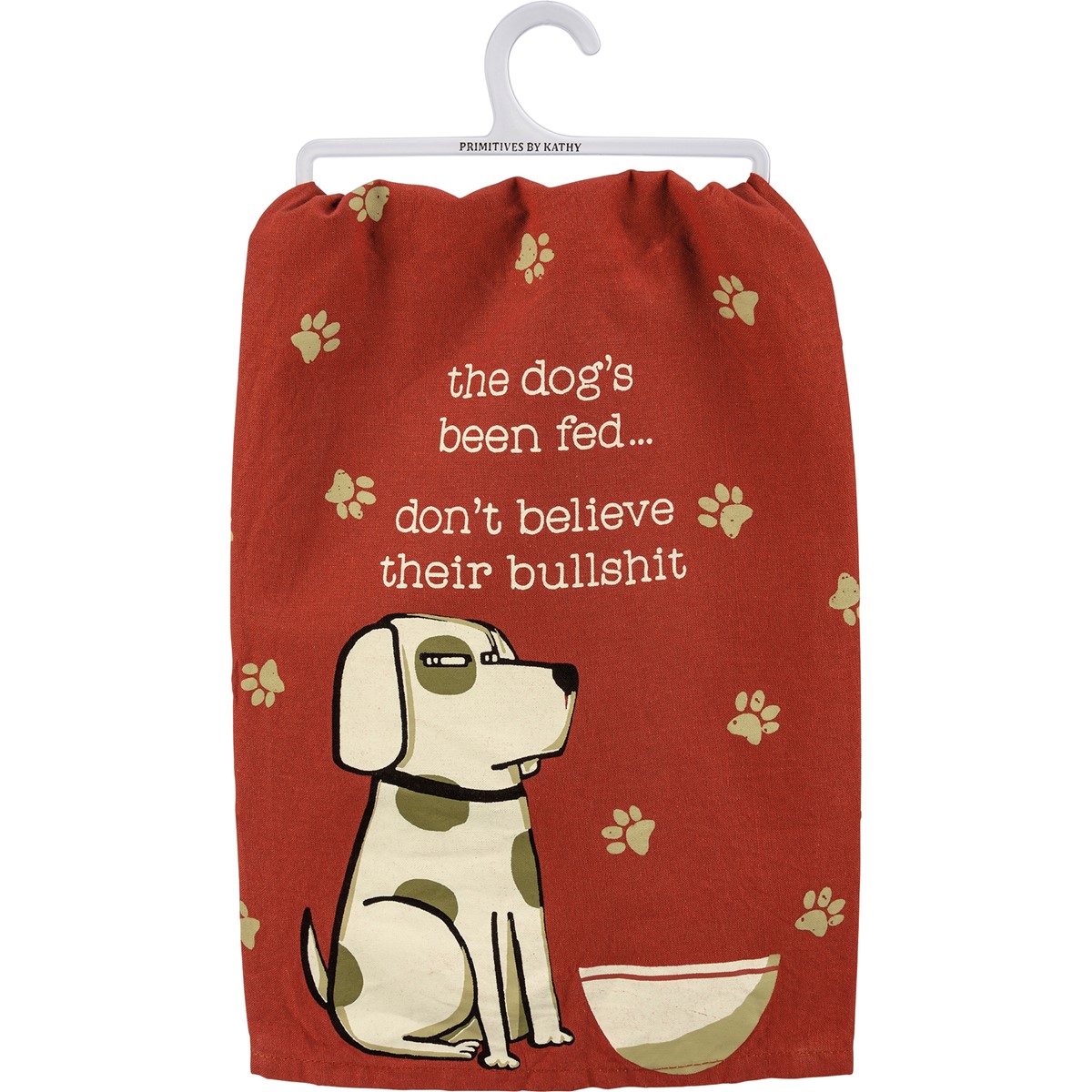 Dog's Been Fed Kitchen Towel - Cotton