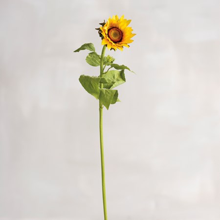 Sunflower Pick - Plastic, Fabric, Wire