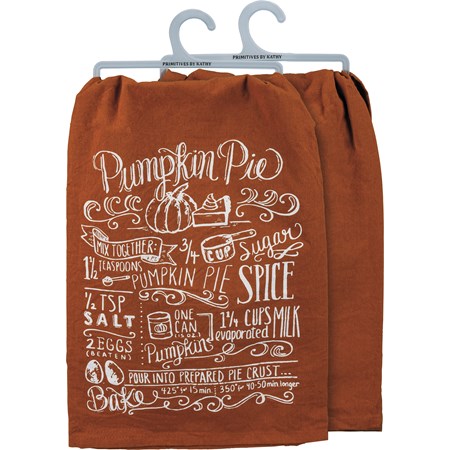 Kitchen Towel - Pumpkin Pie - 28" x 28" - Cotton