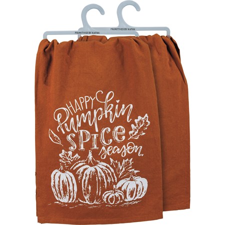 Kitchen Towel - Happy Pumpkin Spice Season - 28" x 28" - Cotton