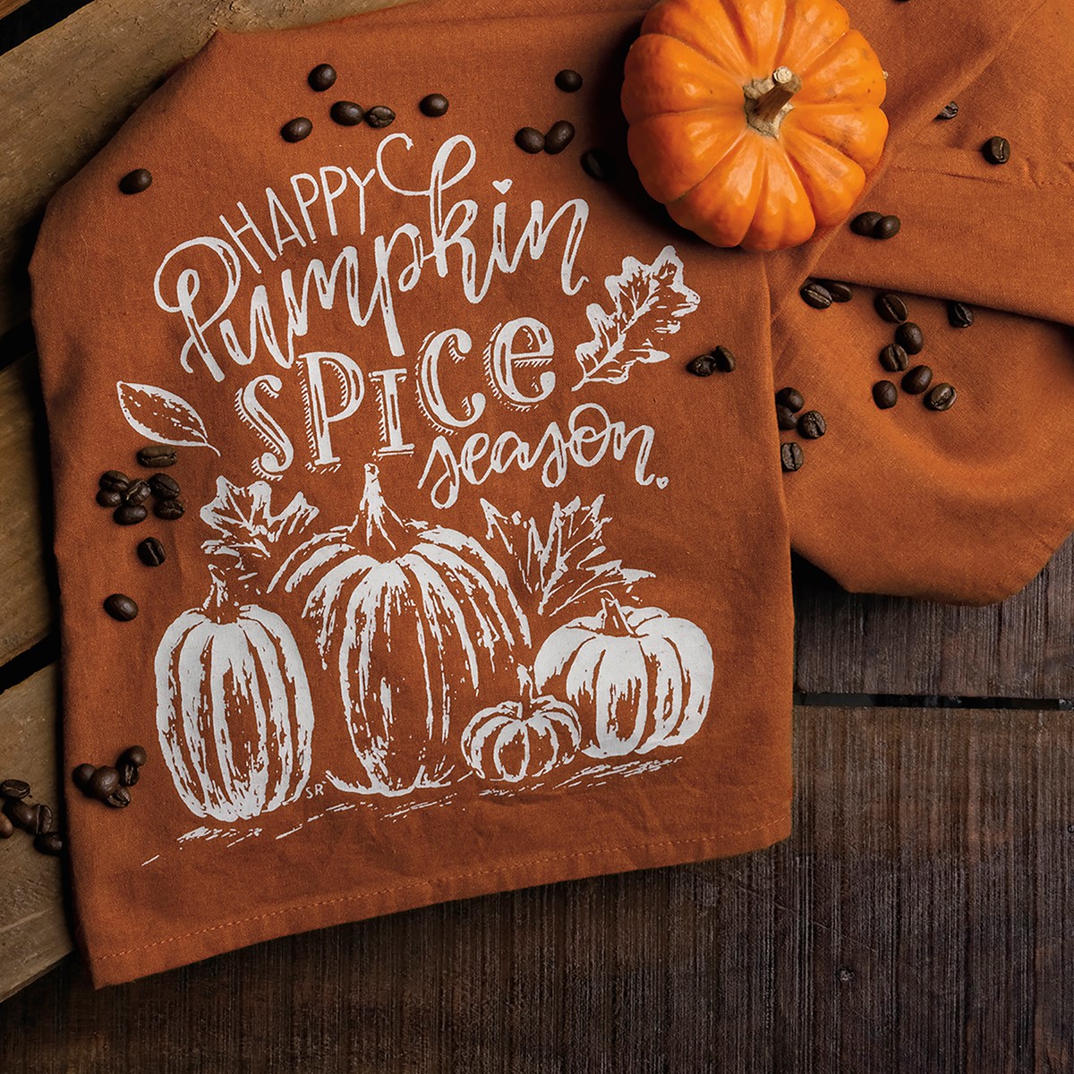 Happy Pumpkin Spice Season Chalk Kitchen Towel - Cotton
