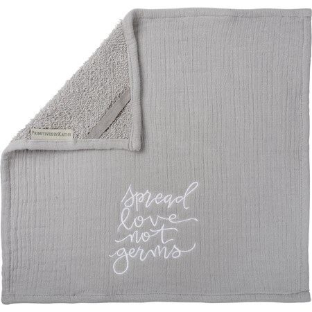 Spread Love Not Germs Washcloth - Cotton, Terrycloth