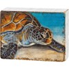 Block Sign - Sea Turtle - 3" x 2.25" x 1" - Wood