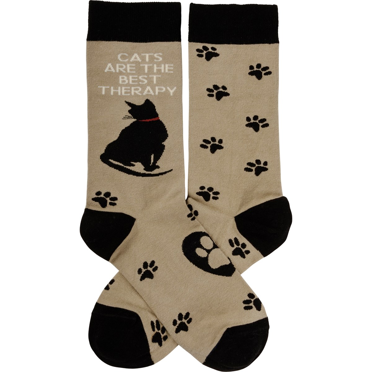 Cats Are The Best Therapy Socks - Cotton, Nylon, Spandex