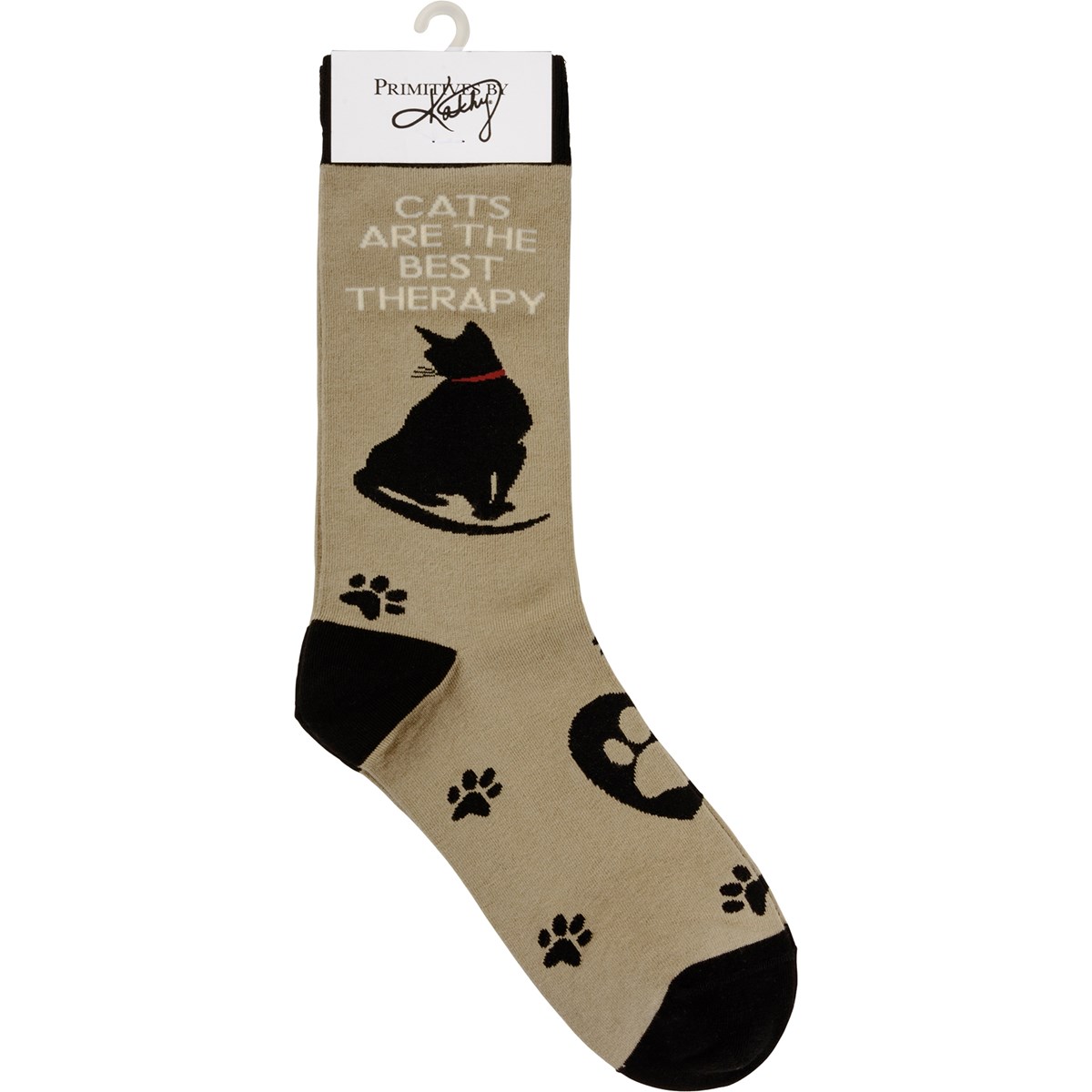 Cats Are The Best Therapy Socks - Cotton, Nylon, Spandex