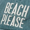 Beach Please Baseball Cap - Cotton, Metal