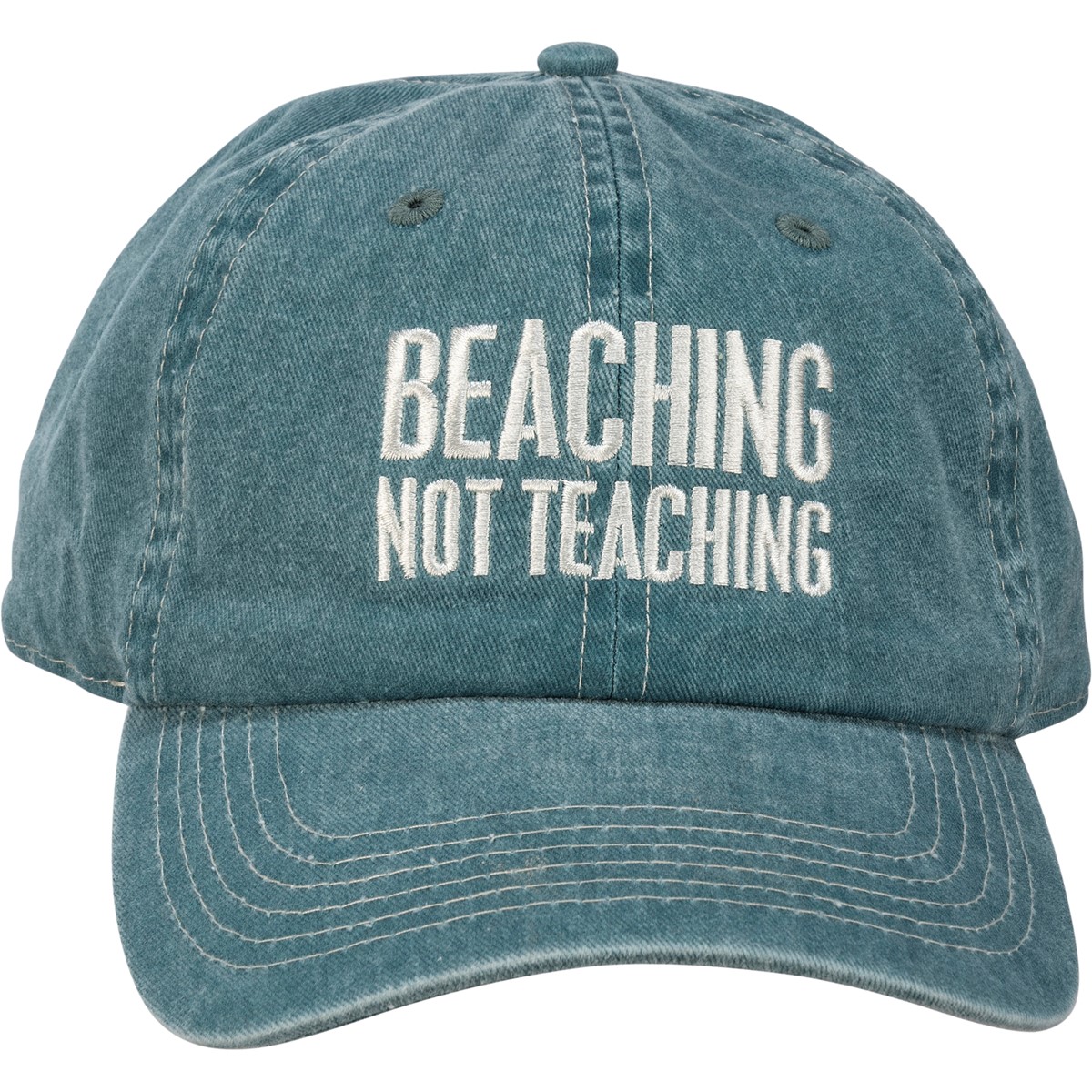 Baseball Cap - Beaching Not Teaching - One Size Fits Most - Cotton, Metal