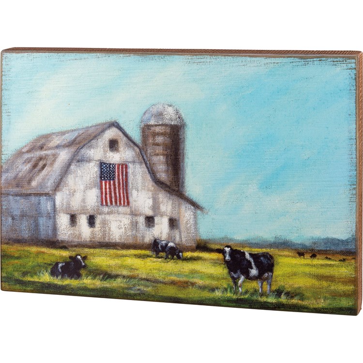 Farm And Flag Box Sign | Primitives By Kathy