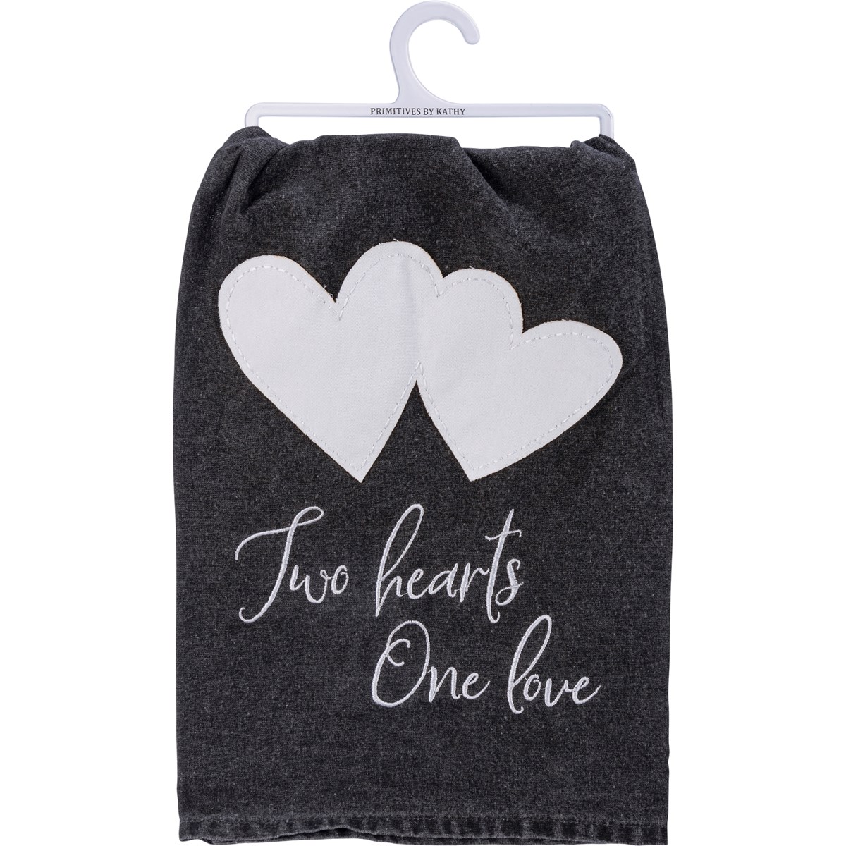 Two Hearts One Love Kitchen Towel - Cotton