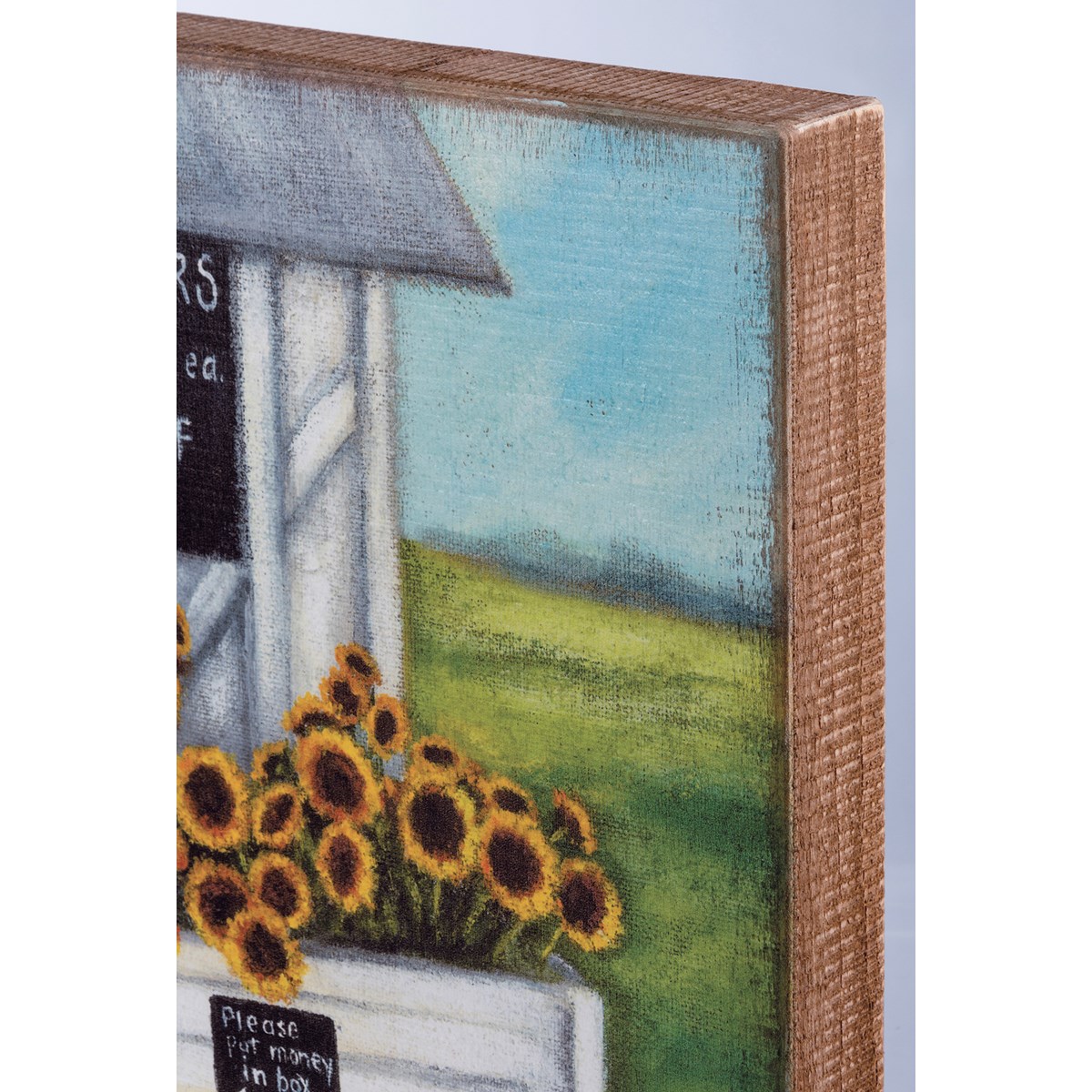 Sunflower Stand Box Sign - Wood