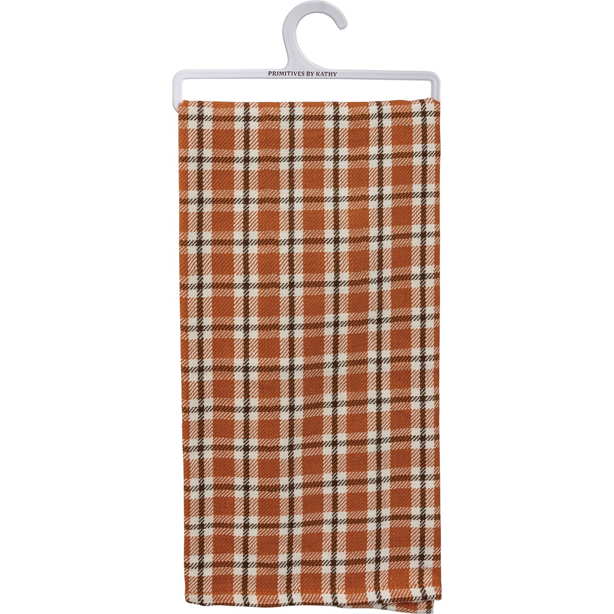 Orange Fall Plaid Kitchen Towel - Cotton