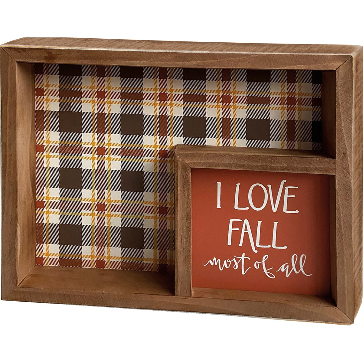 Fall Most Of All Inset Box Sign - Wood
