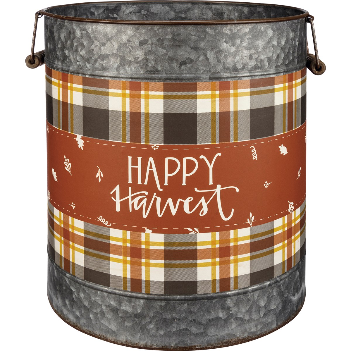 Happy Harvest Bucket Set - Metal, Paper, Wood