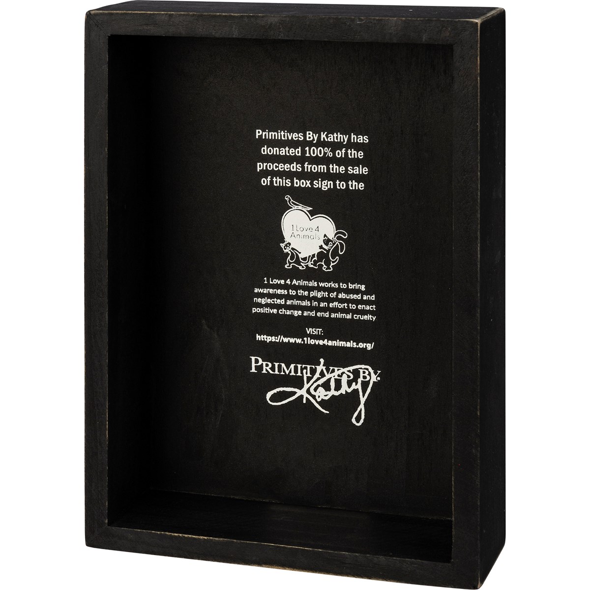 Box Sign - Unconditional Love - 5.75" x 8" x 1.75" - Wood