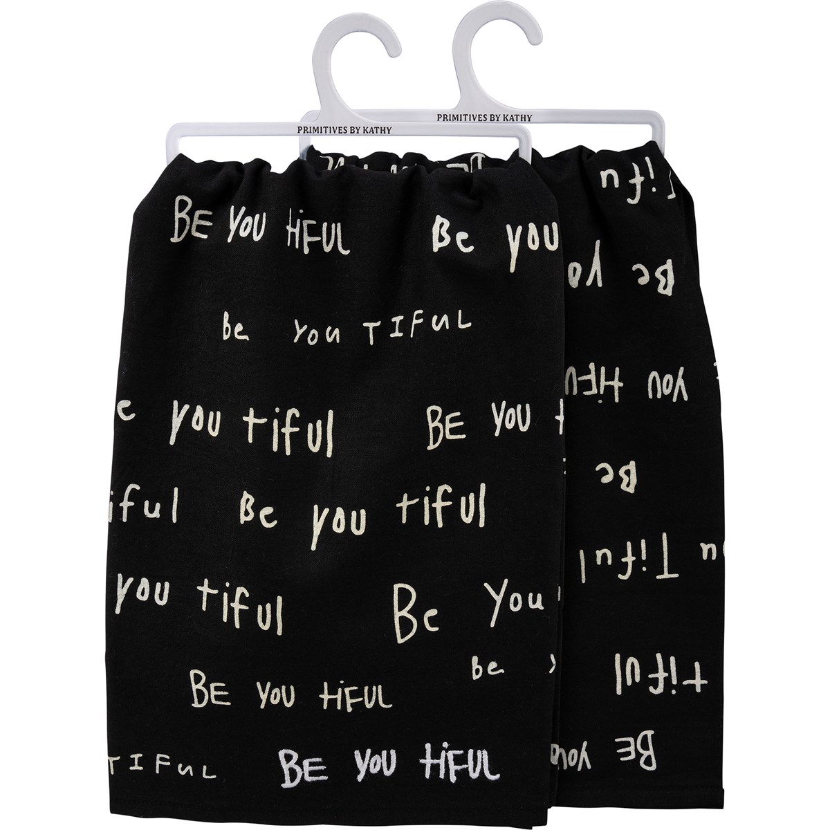 Be You Tiful Black Kitchen Towel - Cotton