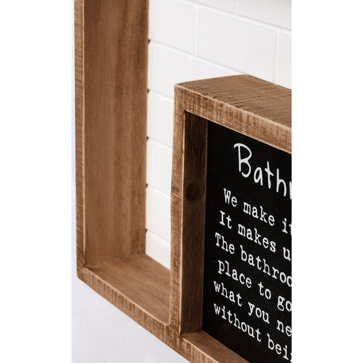 Clean Inset Box Sign - Wood
