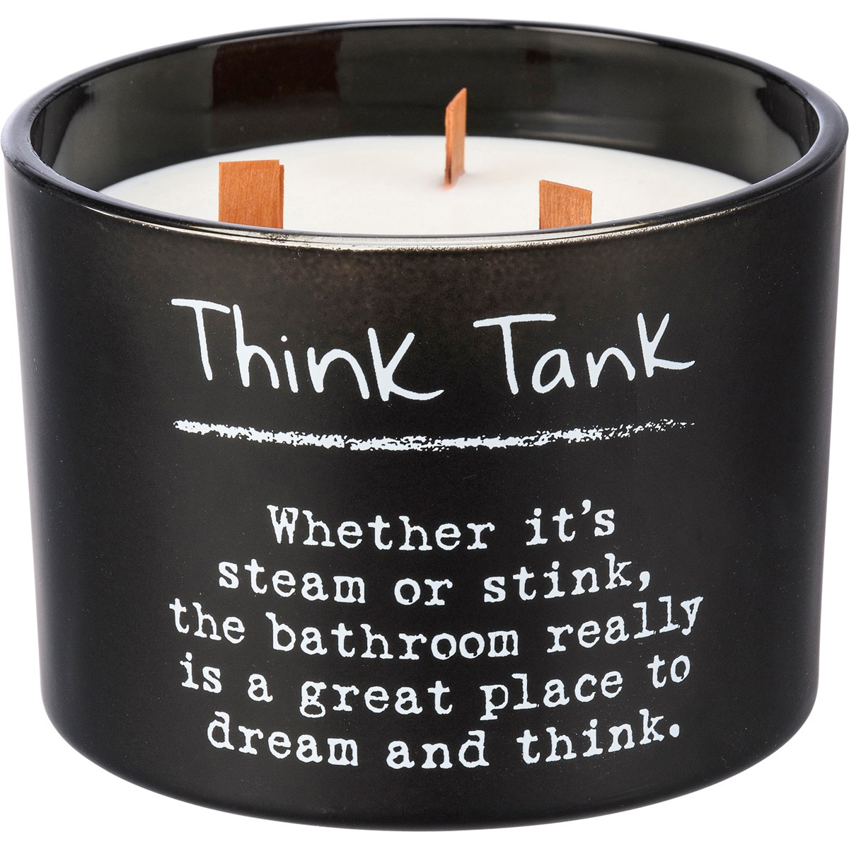 Think Tank Jar Candle - Soy Wax, Glass, Wood