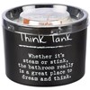 Think Tank Candle - Soy Wax, Glass, Wood