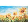 Sunflower Field Rug - Polyester, PVC skid-resistant backing